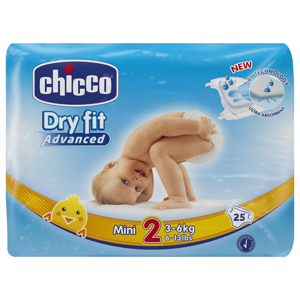 Памперс 3-6 кг Chicco №25