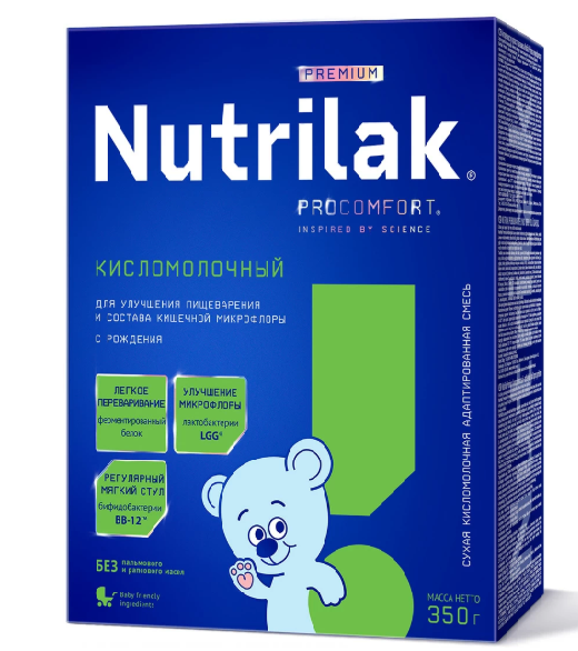 Сүү Nutrilak Өтгөн хаталт, гулигалтаас сэргийлэх +0сар 350гр №1