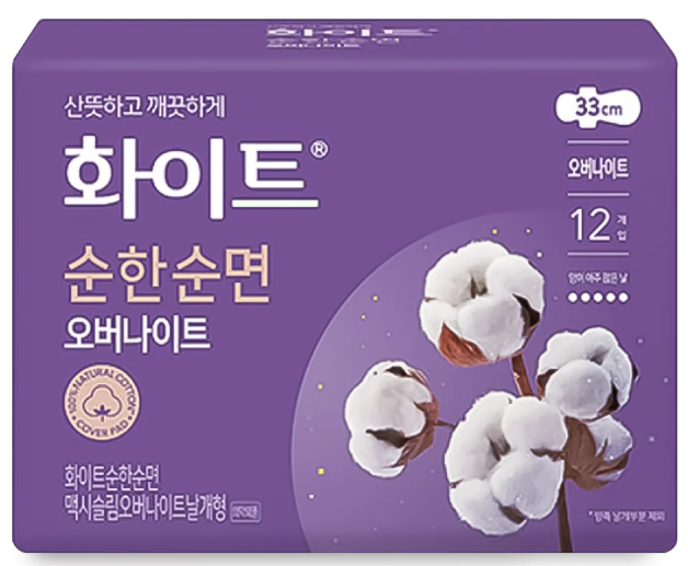 Ариун цэврийн хэрэглэл Kotex Purecotton White Overhight 33см №12