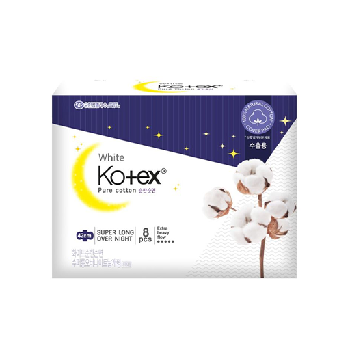 Ариун цэврийн хэрэглэл Kotex Purecotton White Super Long nigth 42см №8