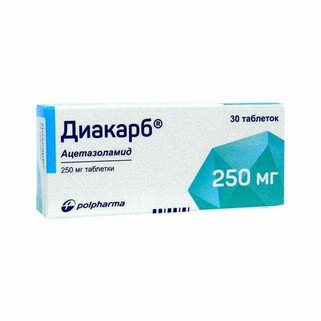 Диакарб 250мг №30 шахмал