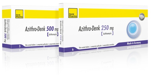 [103729] Азитро-Денк 250мг №6 Бүрхүүлтэй шахмал - Denk Pharma