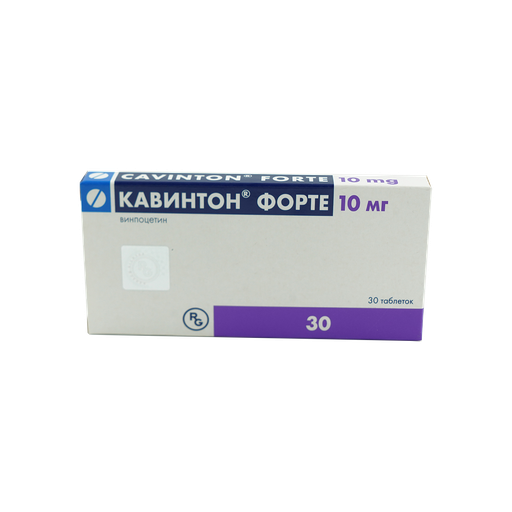 [104283] Кавинтон форте 10мг №30 Шахмал - Gedeon Richter Plc