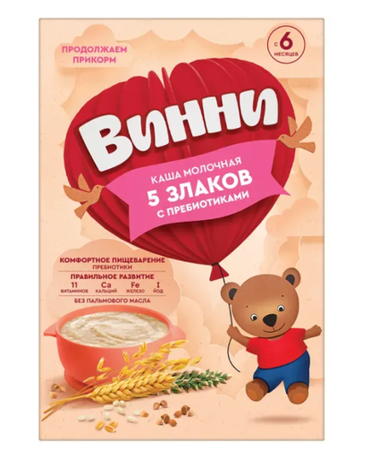 [503096] Каш Винни пребиотиктай 5 төрлийн үр тараи +6сар 200гр №1