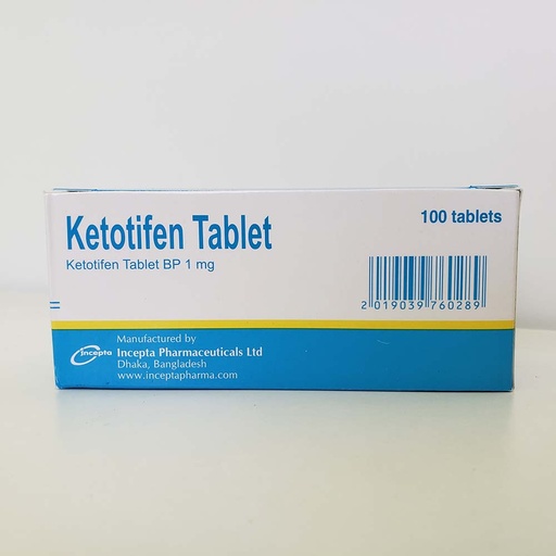 [106630] Кетотифен 1мг №100 Шахмал - Incepta Pharmaceuticals Limited