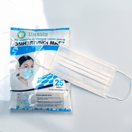 [300319] Маск цагаан №1 Нэг удаагийн - Мөнхийн тун ХХК