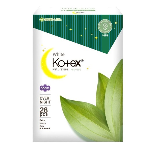 [503307] Ариун цэврийн хэрэглэл Kotex Naturefore White Overhight  33см №28