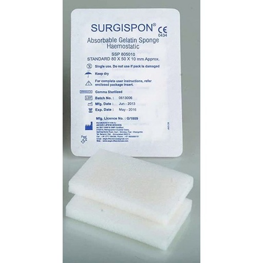 [303427] Цус тогтоох спонж 80*50*10 /губка/ - YANGZHOU SUPER UNION MEDICAL MATERIAL