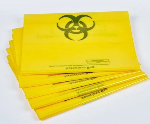 [303787] Хог хаягдлын уут аюулгүйн тэмдэгтэй-шар - Yangzhou Meditech import & export Co.,Ltd.